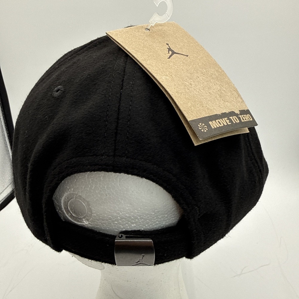 NEW Nike Jordan Flight Unstructured Hat Black HF6241‎ 010 Wool Medium Large - Picture 6 of 11